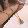 Wholesale Pendant Necklace Stainless Steel Titanium Steel Geometric Retro 18K Gold Plated