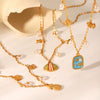 Wholesale Pendant Necklace Stainless Steel Titanium Steel Ocean Style Animal Zodiac Fruit Flower Bow Geometric Electroplating