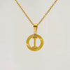 Wholesale Pendant Necklace Stainless Steel Titanium Steel Round Letter Pattern Electroplated Unisex