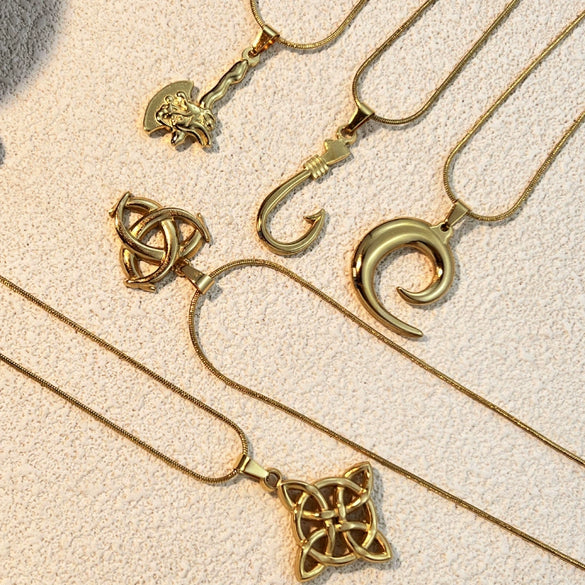 Wholesale Pendant Necklace Stainless Steel Titanium Steel U Shaped Retro Electroplated Versatile Jewelry Unisex