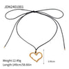Wholesale Pendant Necklace Stainless Steel Wax Rope Pleated Line Heart Shape Love Design Electroplating