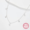 Wholesale Pendant Necklace 925 Sterling Silver Water Drop Octagonal Star Flower Electroplated For Women