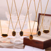 Wholesale Pendant Necklace Tiger's Eye Titanium Steel Retro Geometric Electroplating Women's