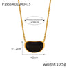 Wholesale Pendant Necklace Tiger's Eye Titanium Steel Retro Geometric Electroplating Women's