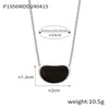 Wholesale Pendant Necklace Tiger's Eye Titanium Steel Retro Geometric Electroplating Women's