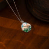 Wholesale Pendant Necklace Titanium Steel Copper Flower Electroplating Women's