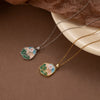 Wholesale Pendant Necklace Titanium Steel Copper Flower Electroplating Women's