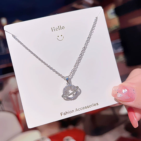 Wholesale Pendant Necklace Titanium Steel Copper Star Smiley Face Small Planet Electroplated For Women