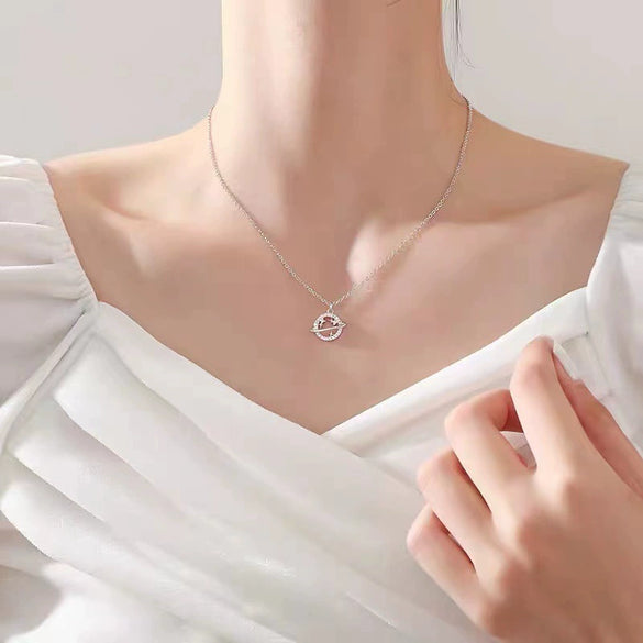 Wholesale Pendant Necklace Titanium Steel Copper Star Smiley Face Small Planet Electroplated For Women