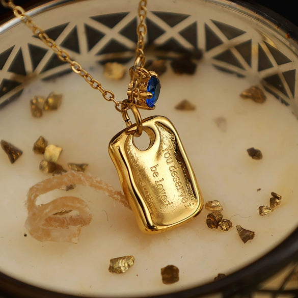 Wholesale Pendant Necklace Titanium Steel Geometric French Retro Electroplating O Chain For Women