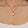 Wholesale Pendant Necklace 316L Stainless Steel Geometric Pattern Electroplated For Women
