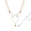 Wholesale Pendant Necklace Titanium Steel Geometric Simple Zircon Water Drop Devil's Eye Women's Fashion Highend Versatile