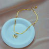 Wholesale Pendant Necklace Titanium Steel Snake Bone Chain Geometric Blue Eye Tassel Electroplated For Women