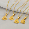 Wholesale Pendant Necklace Titanium Steel Stainless Steel With Letters Numbers Text Pattern 18K Gold Plated