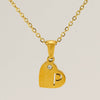 Wholesale Pendant Necklace Titanium Steel Stainless Steel With Letters Numbers Text Pattern 18K Gold Plated