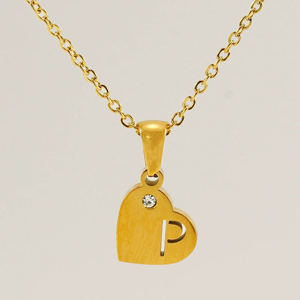 Wholesale Pendant Necklace Titanium Steel Stainless Steel With Letters Numbers Text Pattern 18K Gold Plated
