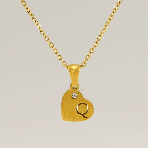 Wholesale Pendant Necklace Titanium Steel Stainless Steel With Letters Numbers Text Pattern 18K Gold Plated