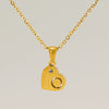 Wholesale Pendant Necklace Titanium Steel Stainless Steel With Letters Numbers Text Pattern 18K Gold Plated