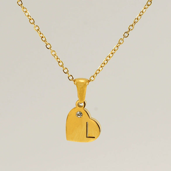 Wholesale Pendant Necklace Titanium Steel Stainless Steel With Letters Numbers Text Pattern 18K Gold Plated