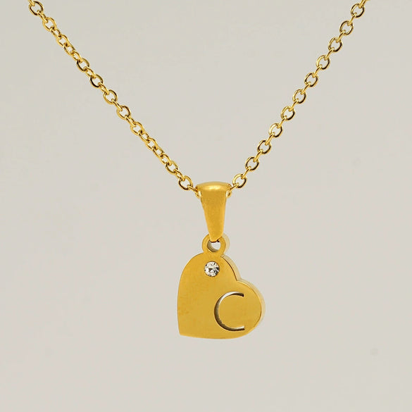 Wholesale Pendant Necklace Titanium Steel Stainless Steel With Letters Numbers Text Pattern 18K Gold Plated