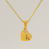 Wholesale Pendant Necklace Titanium Steel Stainless Steel With Letters Numbers Text Pattern 18K Gold Plated