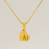 Wholesale Pendant Necklace Titanium Steel Stainless Steel With Letters Numbers Text Pattern 18K Gold Plated