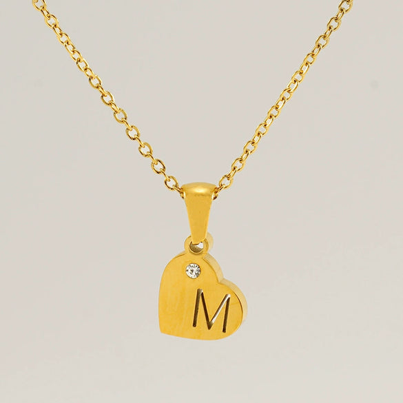 Wholesale Pendant Necklace Titanium Steel Stainless Steel With Letters Numbers Text Pattern 18K Gold Plated