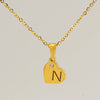 Wholesale Pendant Necklace Titanium Steel Stainless Steel With Letters Numbers Text Pattern 18K Gold Plated