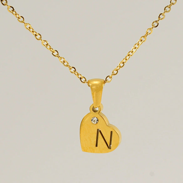 Wholesale Pendant Necklace Titanium Steel Stainless Steel With Letters Numbers Text Pattern 18K Gold Plated