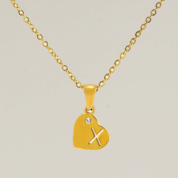 Wholesale Pendant Necklace Titanium Steel Stainless Steel With Letters Numbers Text Pattern 18K Gold Plated