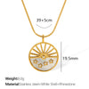 Wholesale Pendant Necklace 316L Stainless Steel Star Pattern 18K Gold Plated For Women