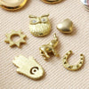 Wholesale Pendant Necklace With Oval Photo Box Owl Hand Palm Elephant Horseshoe Geometric Pattern Stainless Steel And Titanium Steel Electroplated