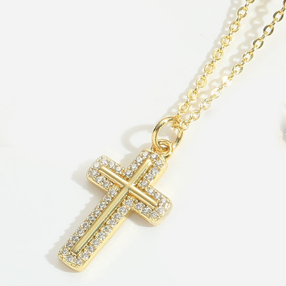 Wholesale Pendant Necklace Women Starfish Shape Copper Mixed Gemstone Setting Geometric Pattern Electroplating