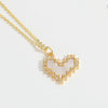 Wholesale Pendant Necklace Women's Copper Heartshaped Geometric Style Electroplating Mixed Gemstone Setting O Chain