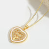 Wholesale Pendant Necklace Women's Copper Heartshaped Geometric Style Electroplating Mixed Gemstone Setting O Chain
