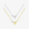Wholesale Pendant Necklace Women's S925 Sterling Silver Pearl Geometric Electroplated Platinum 18K Gold Style