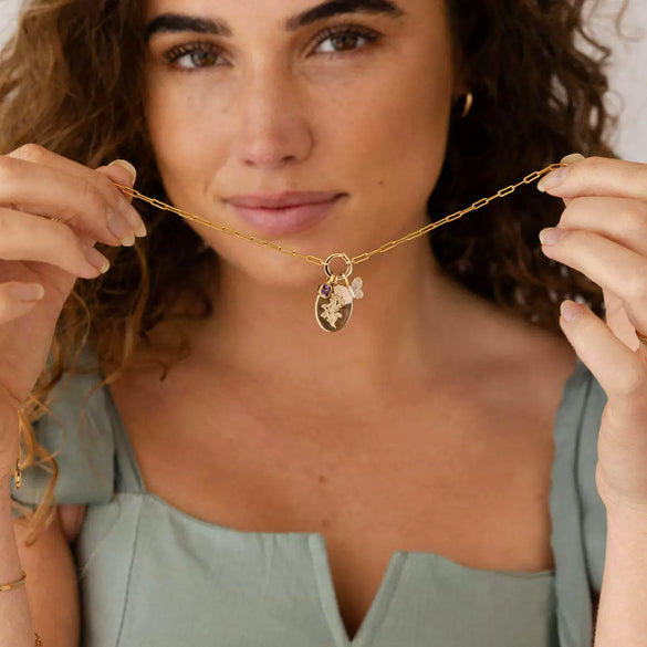Wholesale Pendant Necklace Women's Vintage Copper Flower Cross Butterfly Love Pendant With O Chain Electroplating