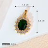 Wholesale Pendant Retro Geometric Style Copper Zircon Electroplated