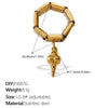 Wholesale Pendant Ring 316L Stainless Steel Gold Plated Geometric Women Old Money Style