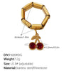 Wholesale Pendant Ring 316L Stainless Steel Gold Plated Geometric Women Old Money Style