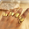 Wholesale Pendant Ring Stainless Steel Heart Geometric Electroplating Design