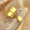 Wholesale Pendant Ring Stainless Steel Heart Geometric Electroplating Design