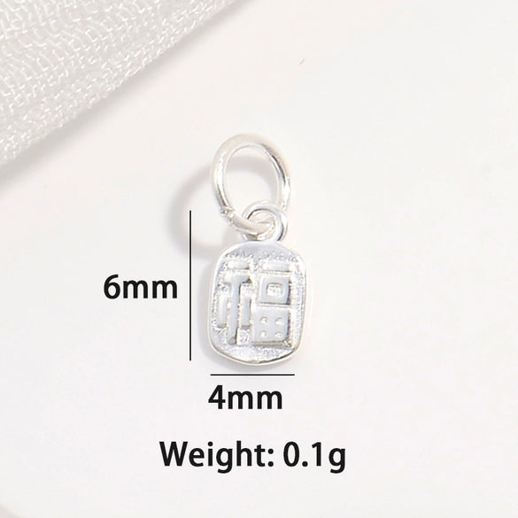 Wholesale Pendant S925 Sterling Silver Geometric Retro Style Electroplated