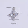 Wholesale Pendant S925 Sterling Silver Zirconia Fourleaf Clover Light Luxury Design