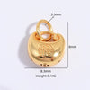 Wholesale Pendant Silver 925 Sterling Geometric Handmade Electroplated Lucky Bag Lock Bell Diy Braided Rope Accessories