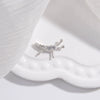 Wholesale Pendant Silver 925 Sterling Silver Minimalist Trumpet Shape Zirconia Inlaid Insect Big Hat Design
