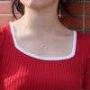 Wholesale Pendant Silver Vintage Crescent Geometric Electroplated Necklace For Women