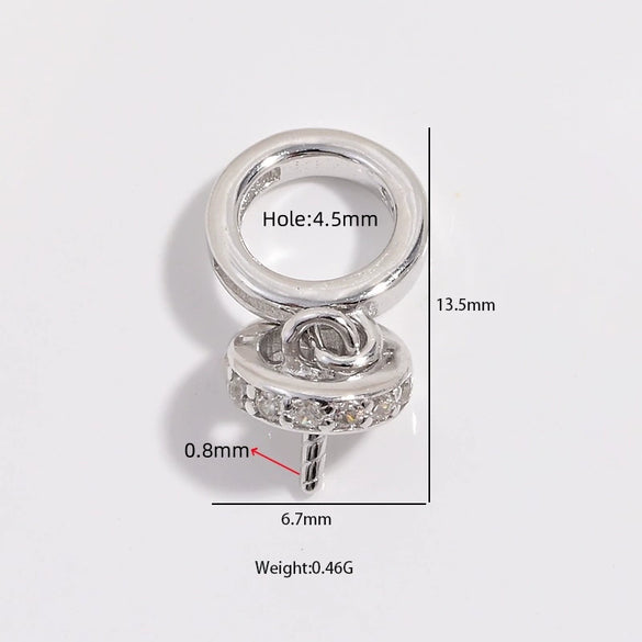 Wholesale Pendant Silver Zirconia Circle Sheep's Eye Handmade Diy Material