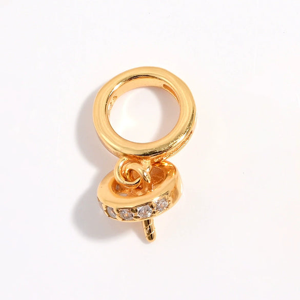 Wholesale Pendant Silver Zirconia Circle Sheep's Eye Handmade Diy Material