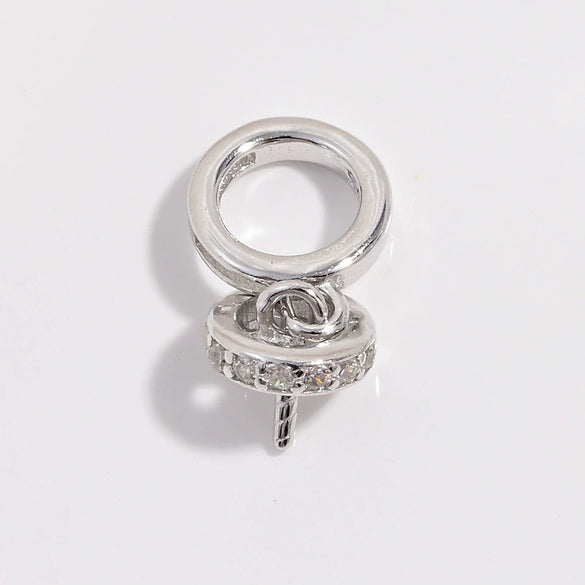 Wholesale Pendant Silver Zirconia Circle Sheep's Eye Handmade Diy Material